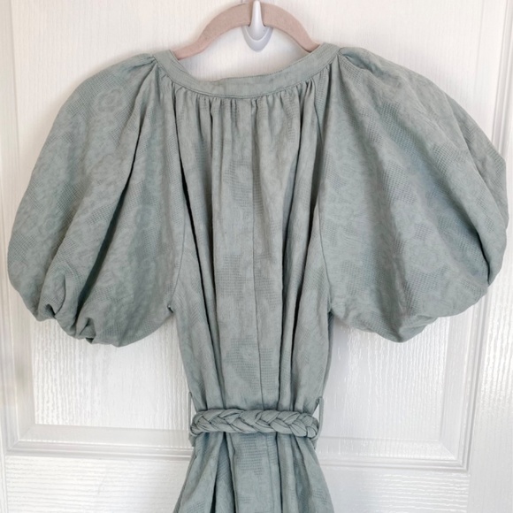 NWT Red Dress Boutique Sage Puff Sleee Dress - Picture 14 of 14